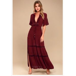 Lulus Santa Fe Maxi Crochet Dress in Black